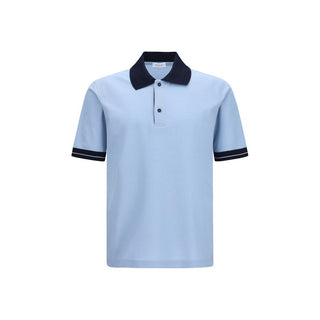 Blue Cotton Polo Shirt