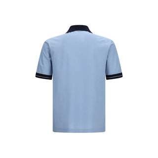 Blue Cotton Polo Shirt