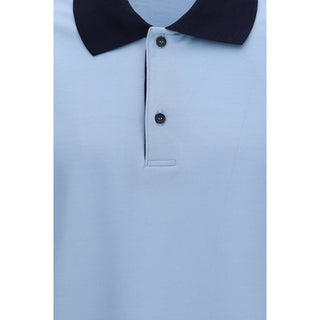 Blue Cotton Polo Shirt