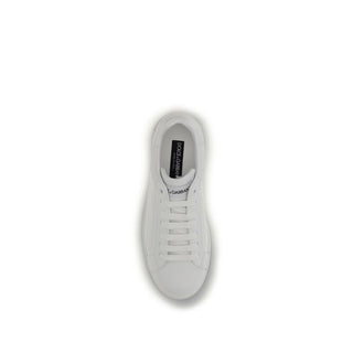 White Calf Leather Bos Taurus Low Top Sneakers