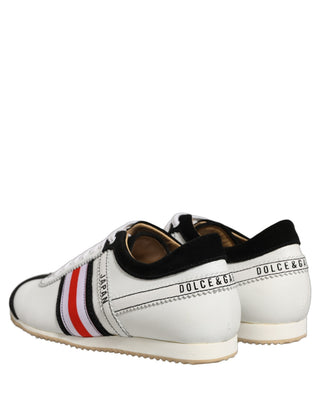 Black White Leather Suede Low Top Sneakers Shoes