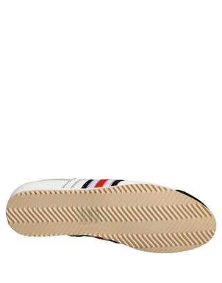 Black White Leather Suede Low Top Sneakers Shoes
