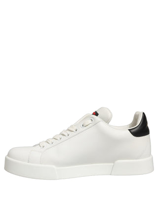 White Patch Calfskin Nappa Portofino Sneakers Shoes