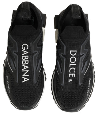 Black White Sorrento Slip-On Logo Sneakers Shoes