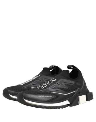 Black White Sorrento Slip-On Logo Sneakers Shoes