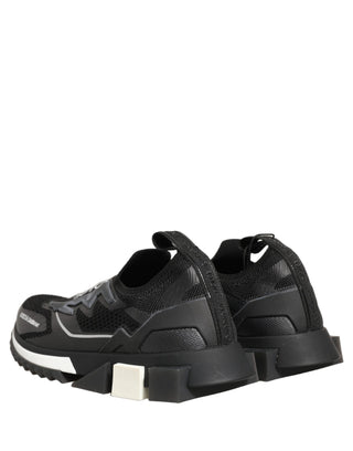 Black White Sorrento Slip-On Logo Sneakers Shoes