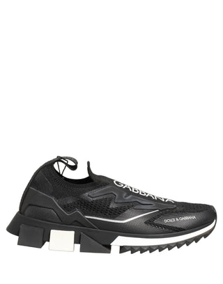 Black White Sorrento Slip-On Logo Sneakers Shoes
