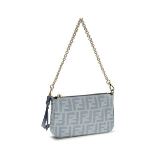 Blue Cotton Clutch Bag