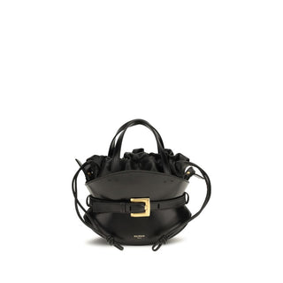 Bolso de hombro Bos Taurus de piel de becerro negra