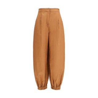 Brown Linen Casual Pants