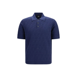 Blue Cotton Polo Shirt