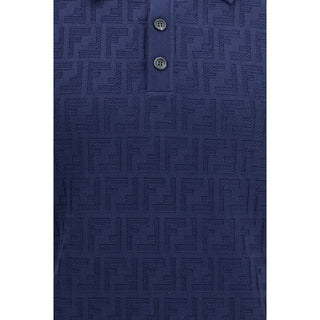 Blue Cotton Polo Shirt