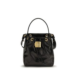Bolso Backet Bos Taurus de piel de becerro negro