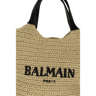 Beige Viscose Shoulder Bag
