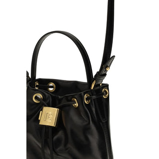 Bolso Backet Bos Taurus de piel de becerro negro