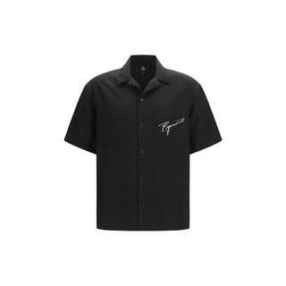 Black Lyocell Pattern Shirt