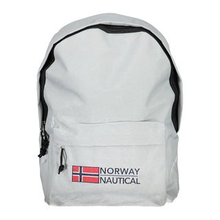 Gray Polyester Men Backpack