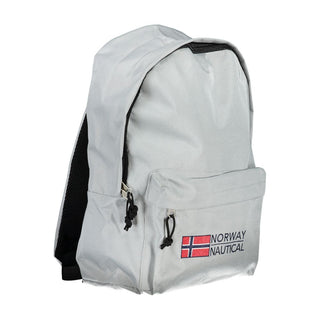 Gray Polyester Men Backpack