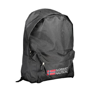 Black Polyester Men's Backpack