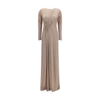 Beige Polyester Casual Dress