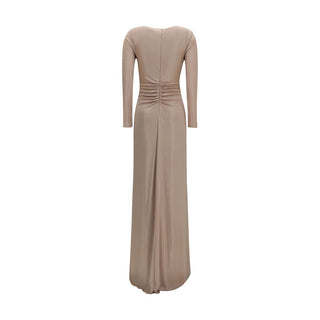 Beige Polyester Casual Dress