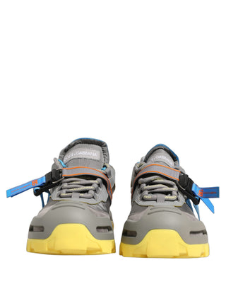 Gray Airmaster Panelled Low Top Men Sneakers Shoes