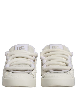 White Leather Portofino Space Sneakers Shoes