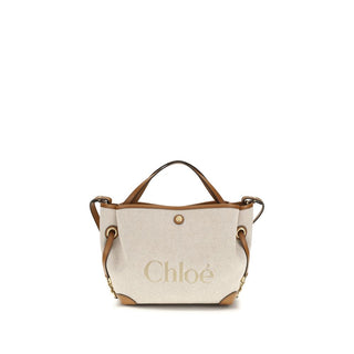 Beige Fabric Shoulder Bag