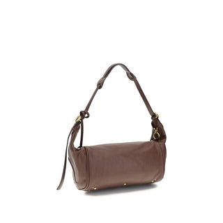 Bolso de hombro de cuero de becerro marrón Bos Taurus  