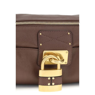 Bolso de hombro de cuero de becerro marrón Bos Taurus  
