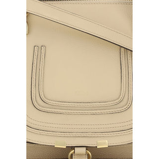 Beige Calf Leather Bos Taurus Handbag