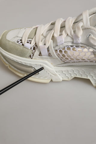 White Airmaster Mesh Low Top Sneakers Shoes