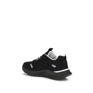 Black Fabric Athletic Sneakers