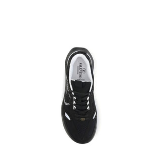 Black Fabric Athletic Sneakers