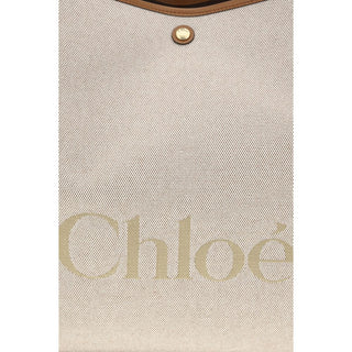 Beige Cotton Shoulder Bag