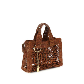 Brown Raffia Shoulder Bag