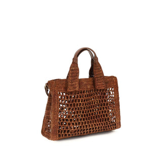 Brown Raffia Shoulder Bag
