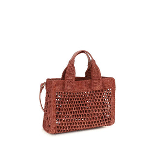 Bolso de hombro multicolor de rafia