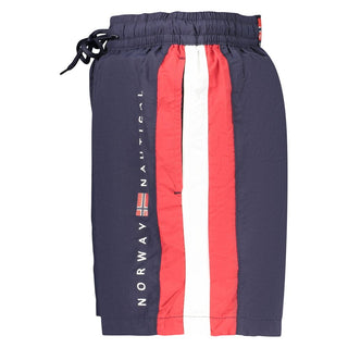 Blue Polyamide Men's Swimwear