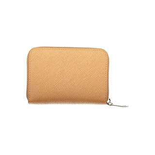 Brown Polyurethane Women's Wallet