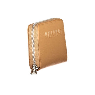 Brown Polyurethane Women's Wallet