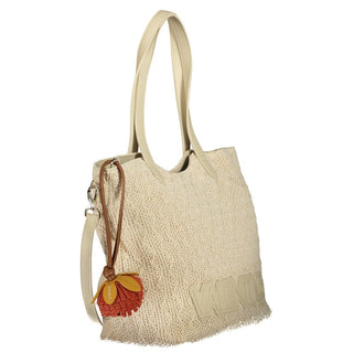 Beige Polyethylene Women's Bag