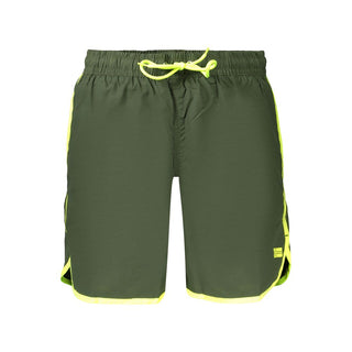 Pantalones cortos masculinos verdes de poliamida