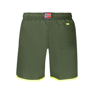 Pantalones cortos masculinos verdes de poliamida