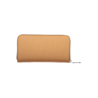 Brown Polyurethane Women's Wallet