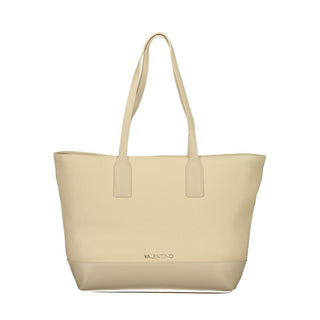 Beige Polyurethane Womens Bag