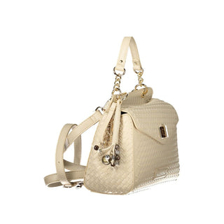 Beige Polyurethane Women's Bag