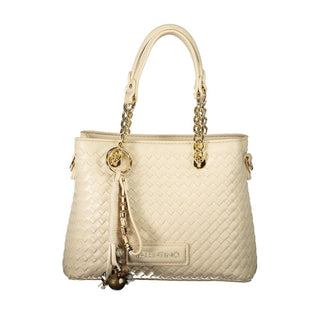 Beige Polyurethane Women's Bag