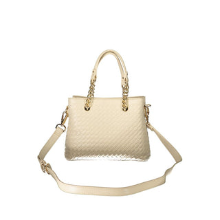 Beige Polyurethane Women's Bag