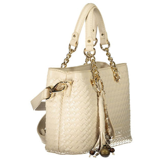 Beige Polyurethane Women's Bag